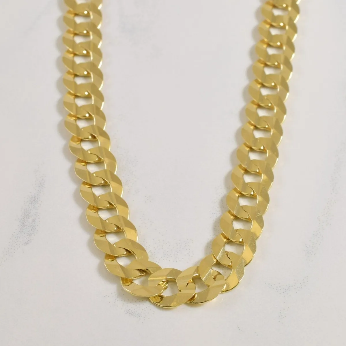 Modern Element Italian 10k Yellow Gold Cuban Chain | 26" |
