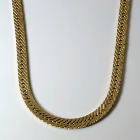Italian 10k Yellow Gold Herringbone Chain | 20" | Custom Order