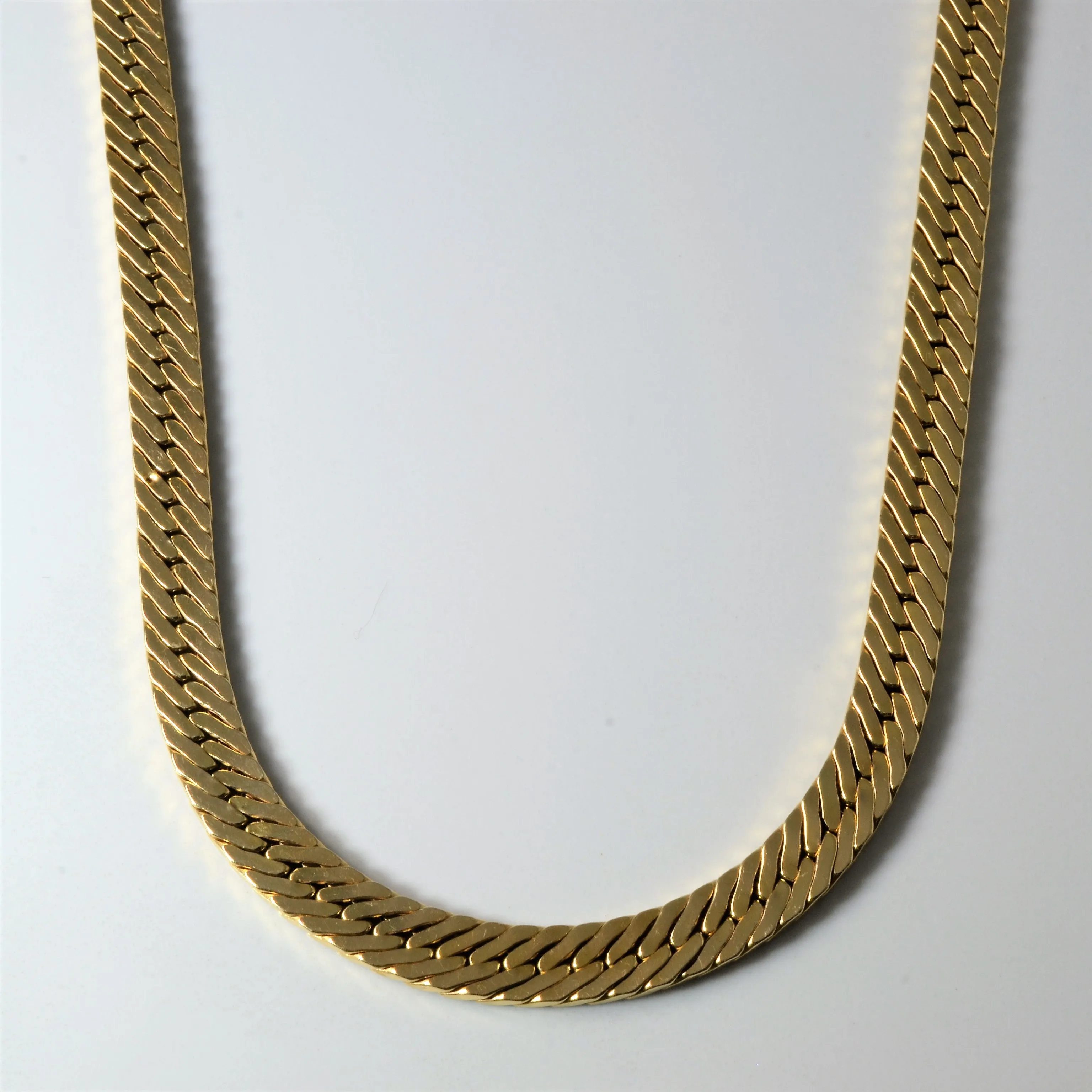 Italian 10k Yellow Gold Herringbone Chain | 20" | Custom Order