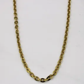 Bridesmaid Gift Dressed Look Italian 18k Yellow Gold Circle Link Chain | 20" |