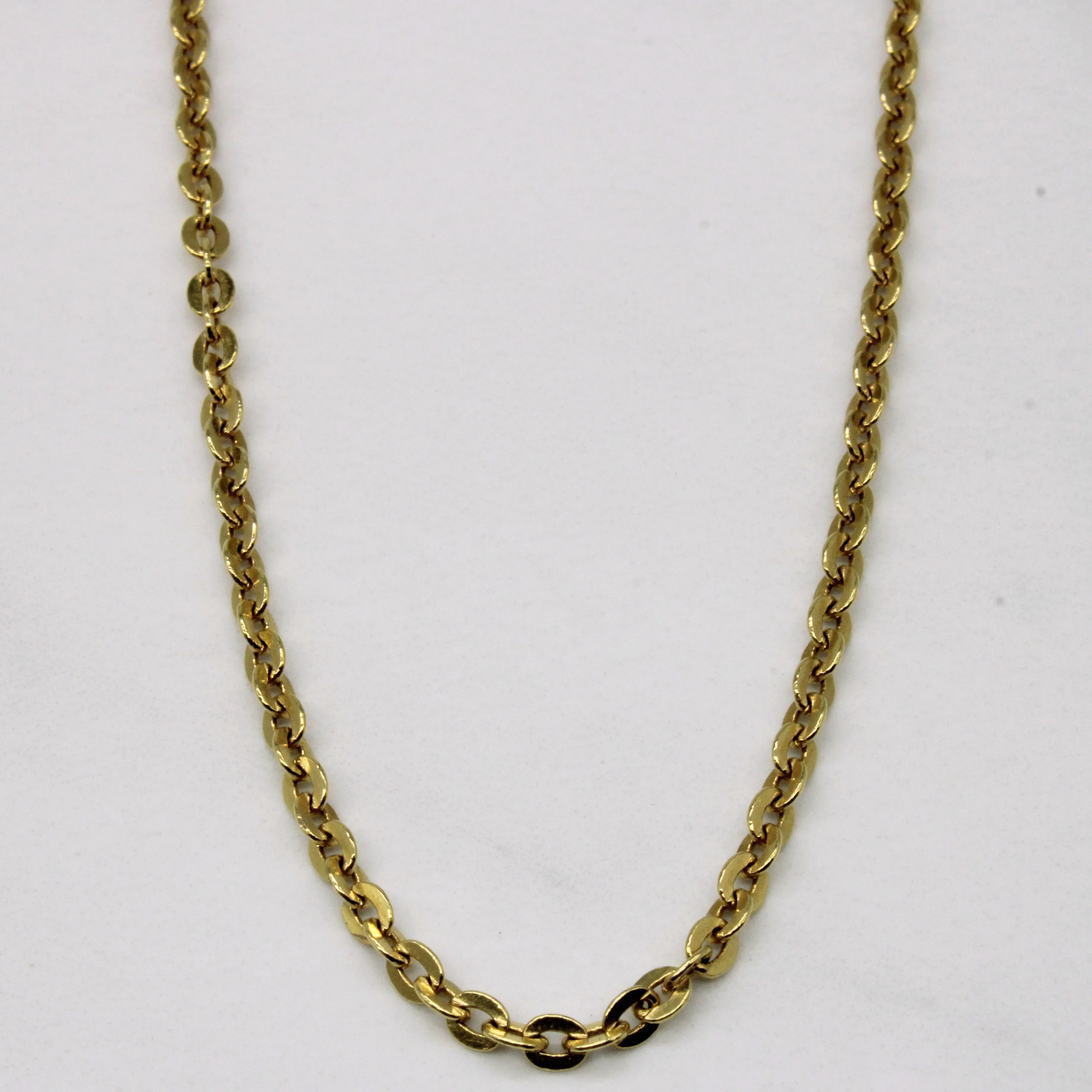 Bridesmaid Gift Dressed Look Italian 18k Yellow Gold Circle Link Chain | 20" |