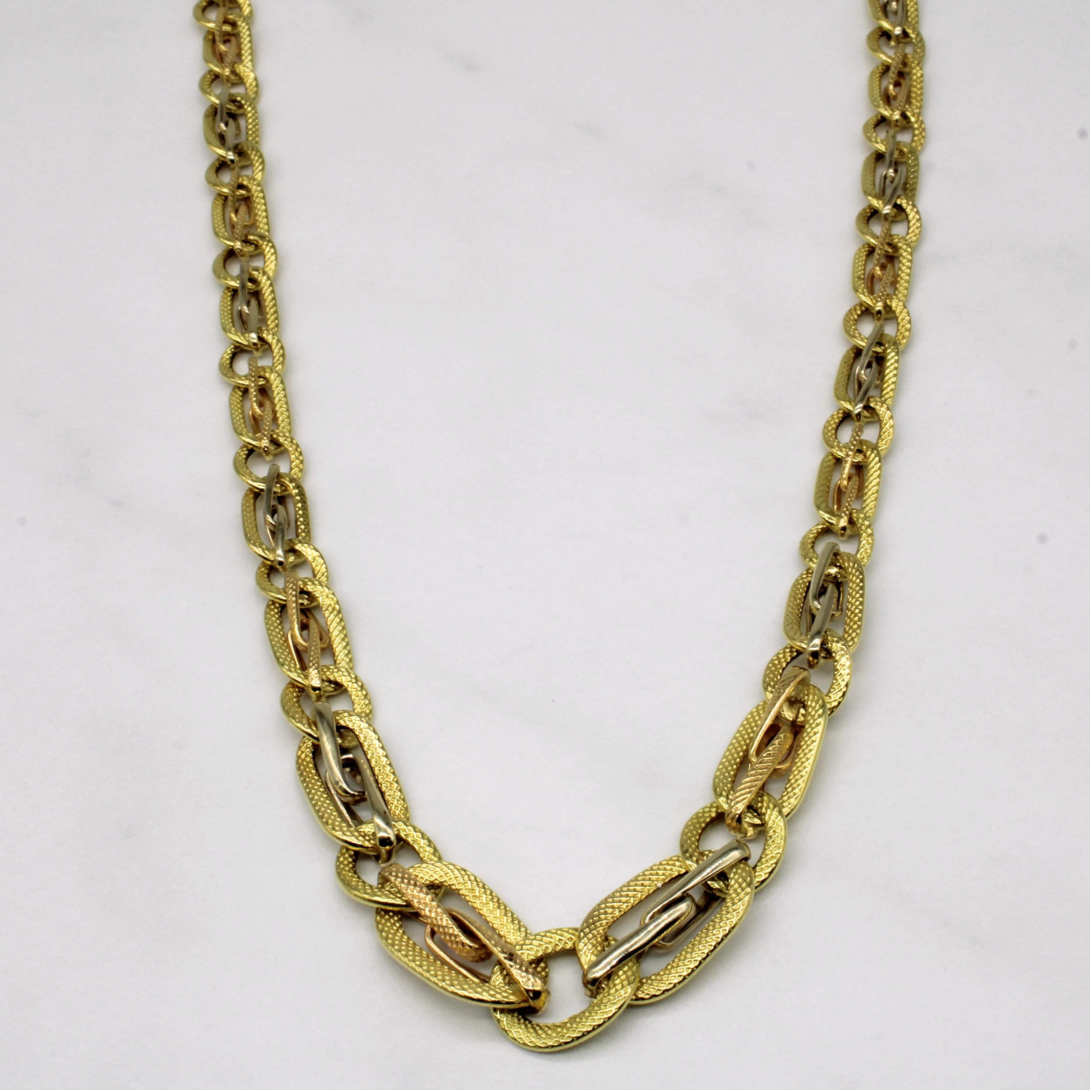 Glam Vibe Model Shot Italian 18k Yellow Gold Necklace | 18" |