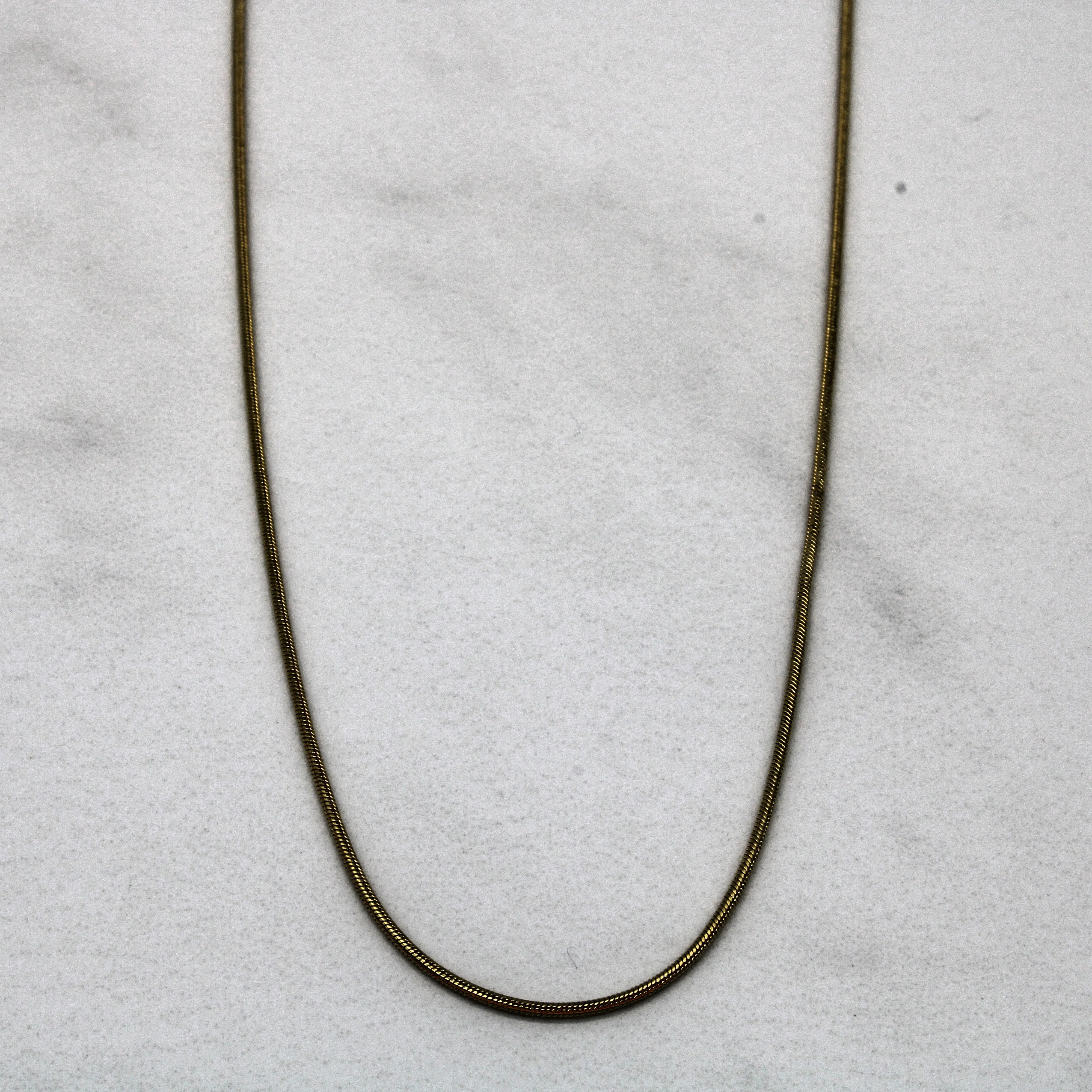 Italian 18k Yellow Gold Snake Chain | 16" | Elegant Shape