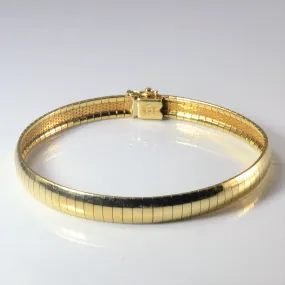 Italian Gold Flat Wire Flex Bracelet | 7" | Crisp Lines Occasion Ready