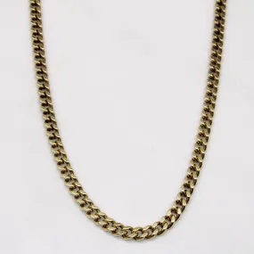 Shining Edge Graceful Flow 10k Yellow Gold Curb Link Chain | 21" |
