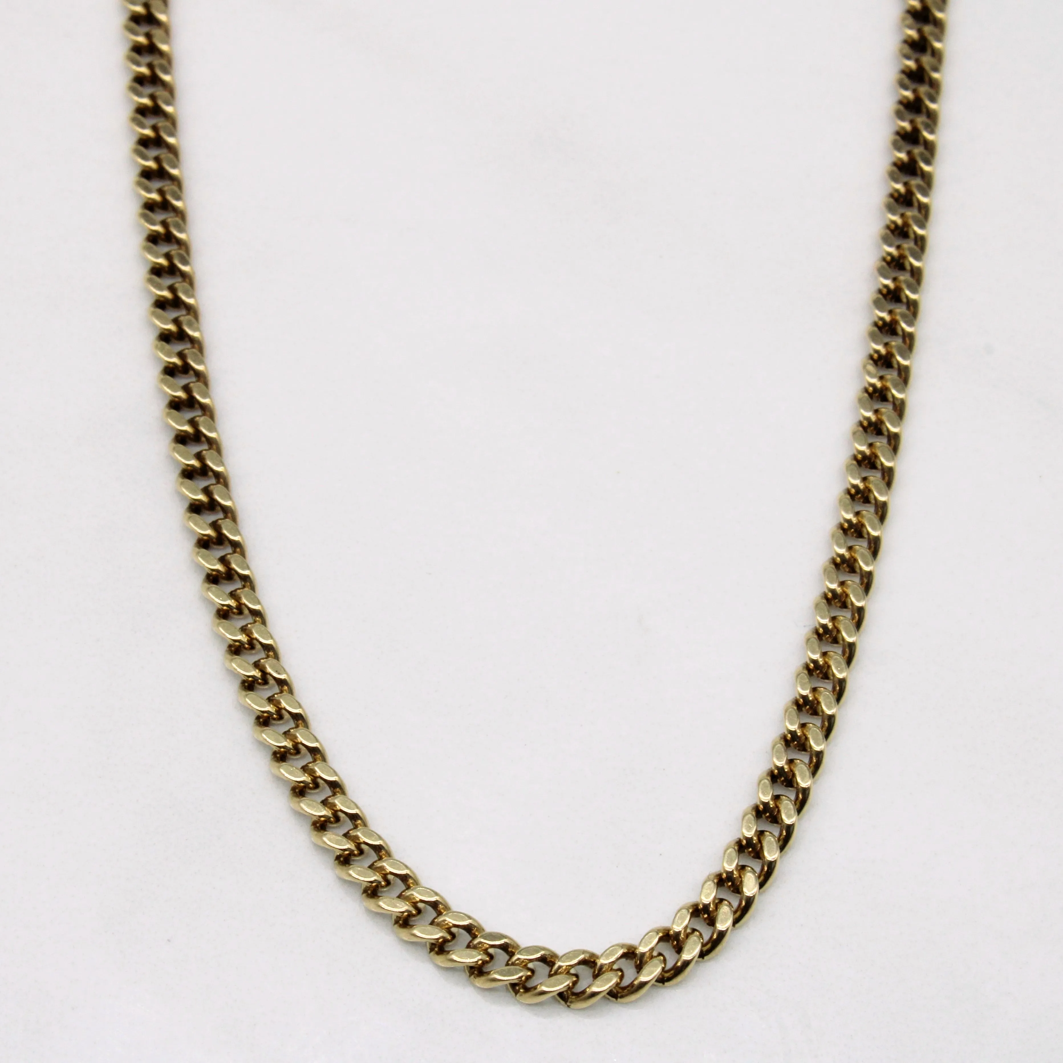 Shining Edge Graceful Flow 10k Yellow Gold Curb Link Chain | 21" |