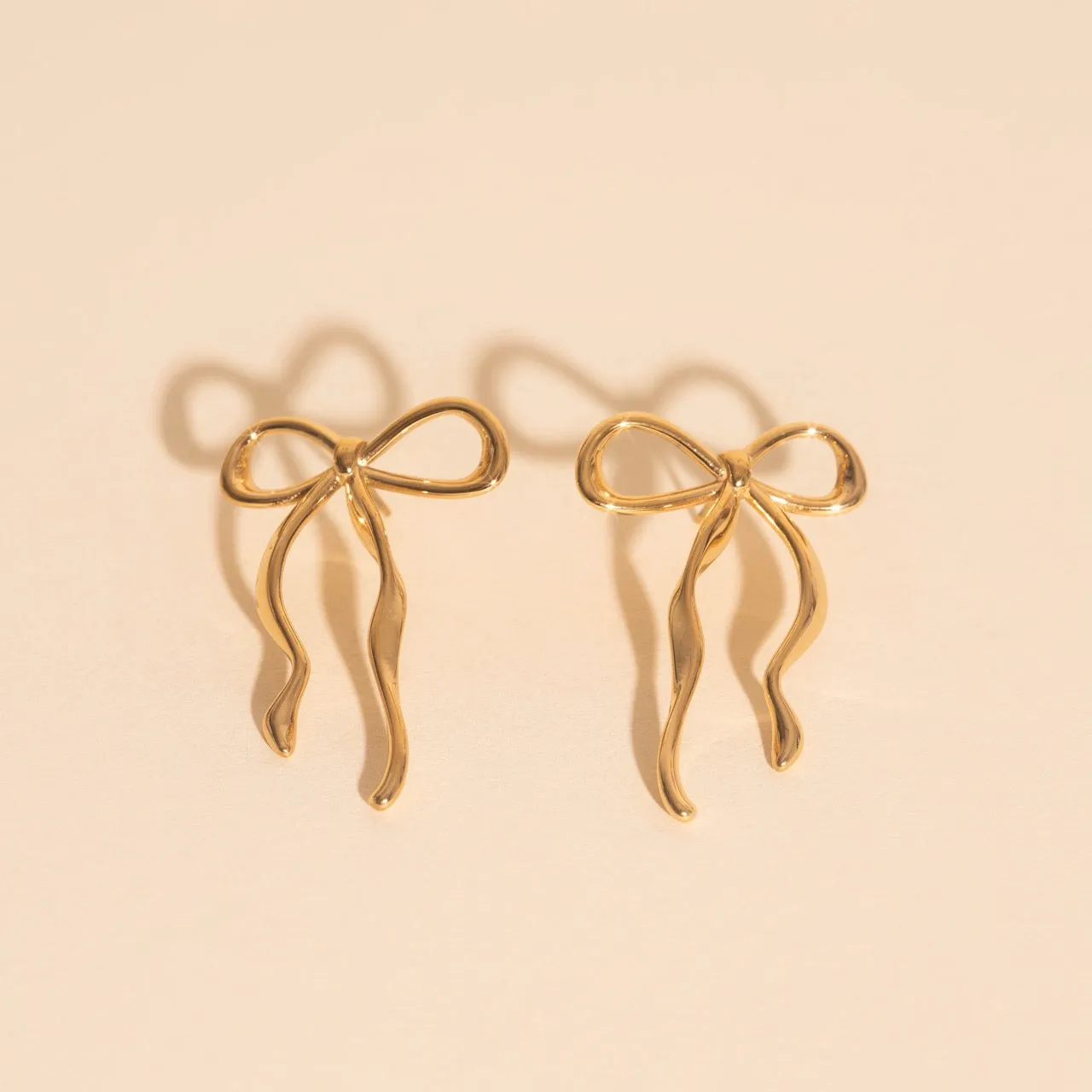 Graceful Accessory Jumbo Bow Stud Earrings