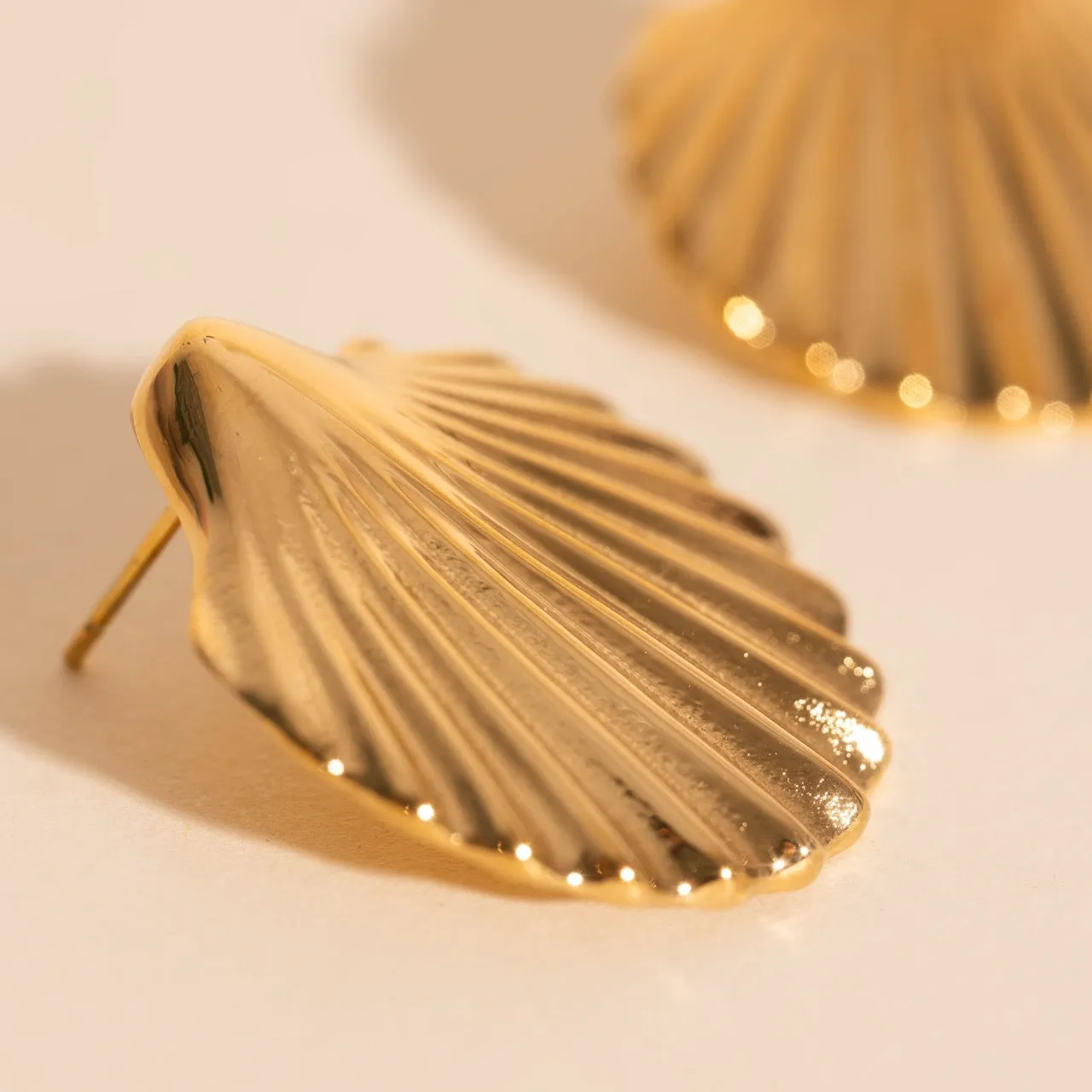 Gorgeous Aesthetic Jumbo Seashell Stud Earrings