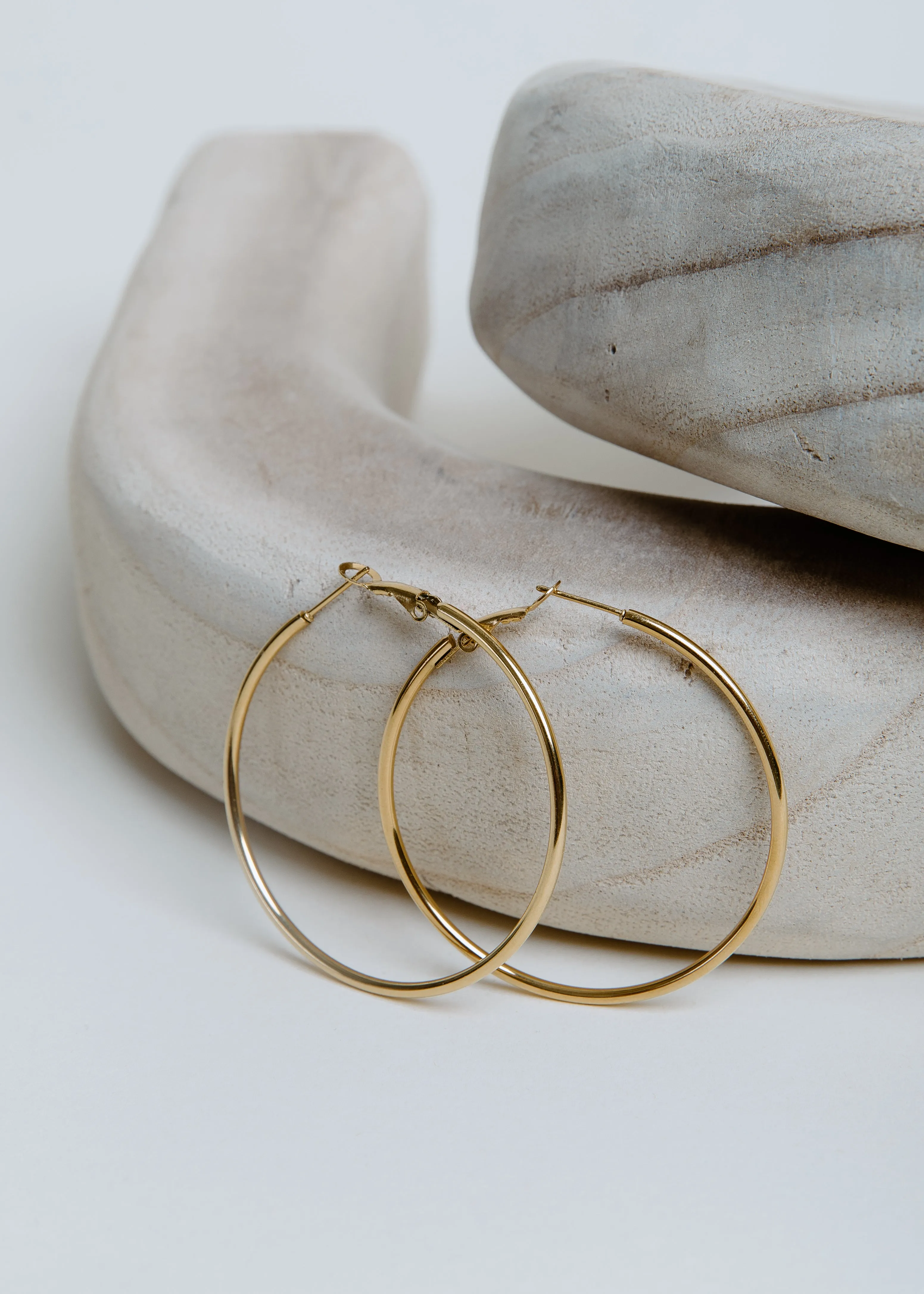 Contemporary accessory Elegant Piece LA-YOU Hoops Medium - Gold