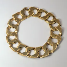 Large Box Curb Link Chain Bracelet | 8" | Finishing Feature