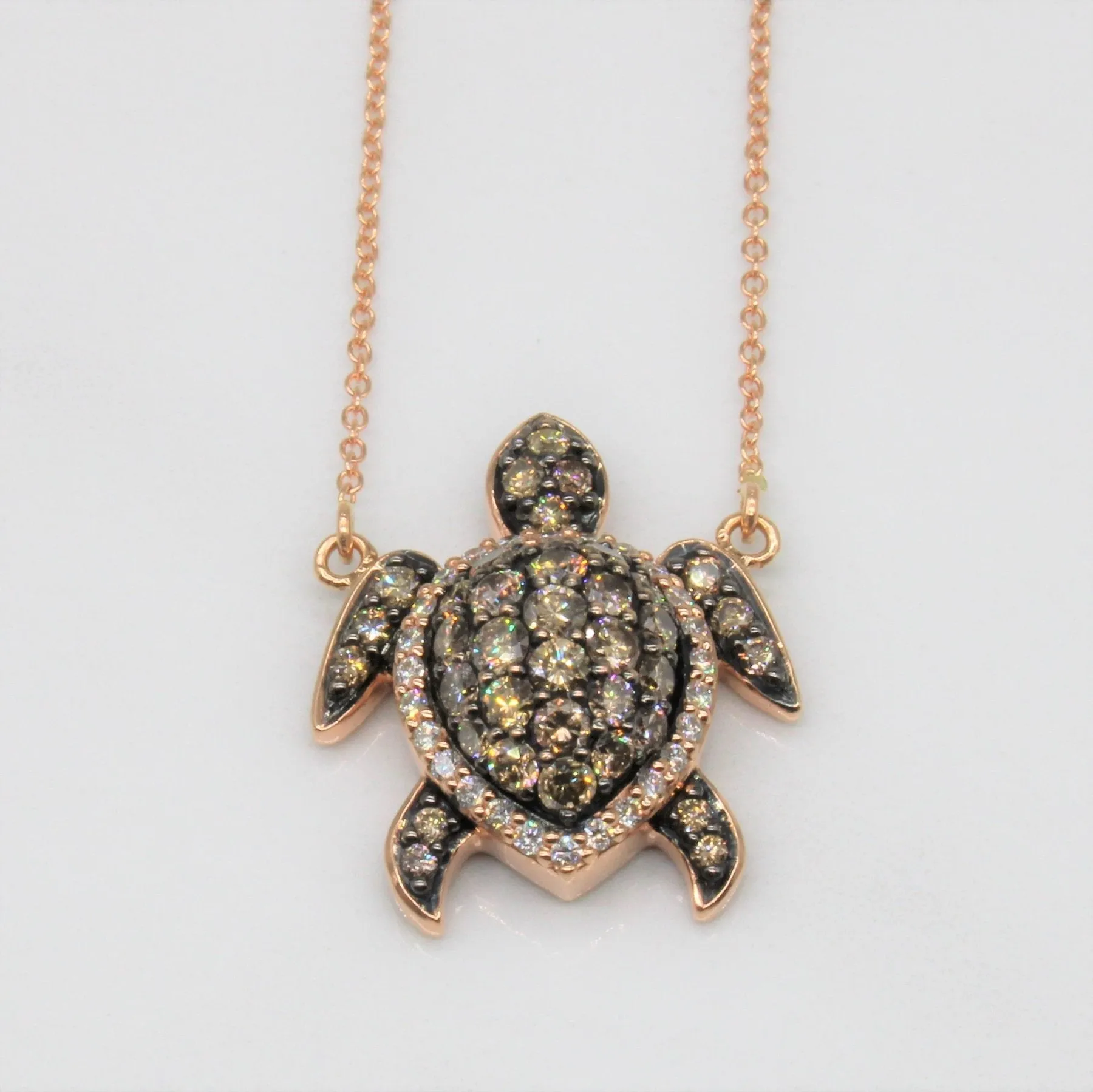 'Le Vian' Diamond Turtle Pendant Necklace | 1.26ctw | 18" | Distinct Highlight
