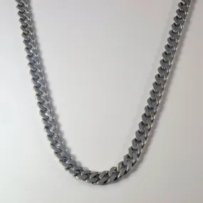 10k White Gold Heavy Curb Chain | 26" | Custom Feel