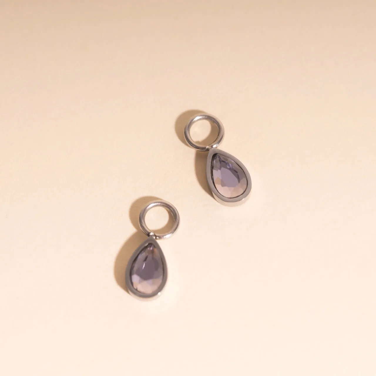 Safe Essential Lilac Drop Huggie Hoop Charms