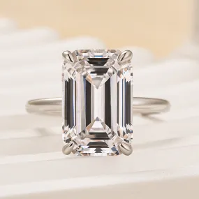 Flawless Touch Everyday Edge Louily 5.0Ct Emerald Cut Engagement Ring For Women