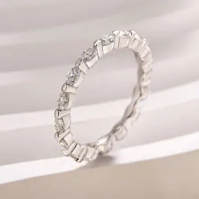 Classic Craftwork Textured Finish Louily Classic Yellow Gold Oval Cut Wedding Band Ring For Women In Sterling Silver