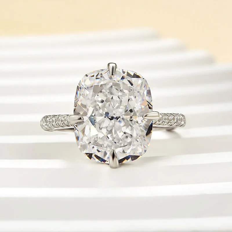 Festival Outfit Flawless Glam Louily Elegant 6.0 Carat Cushion Cut Engagement Ring In Sterling Silver