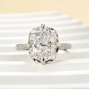 Daily Fashion Louily Elegant 6.0 Carat Cushion Cut Engagement Ring In Sterling Silver