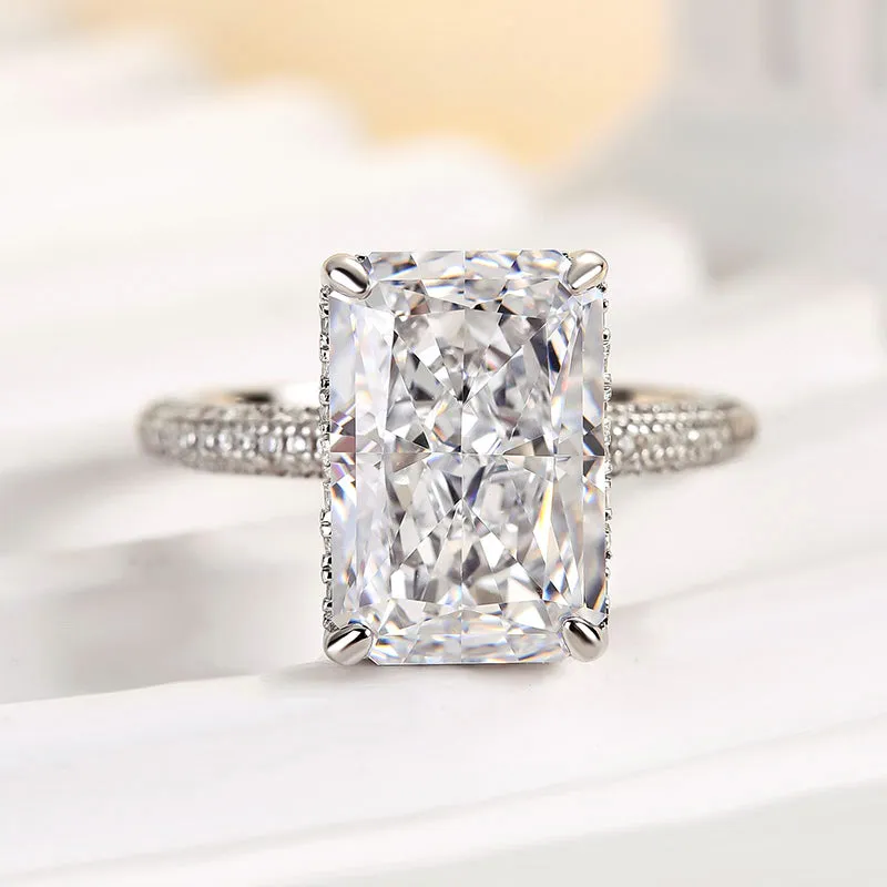 Distinctive Detail Everyday Feature Louily Elongated Radiant Cut Engagement Ring