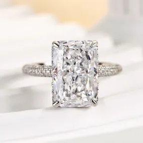 Festive Wear Louily Elongated Radiant Cut Engagement Ring