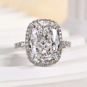 Vibrant Appeal Louily Gorgeous Halo Crushed Ice Cushion Cut Engagement Ring