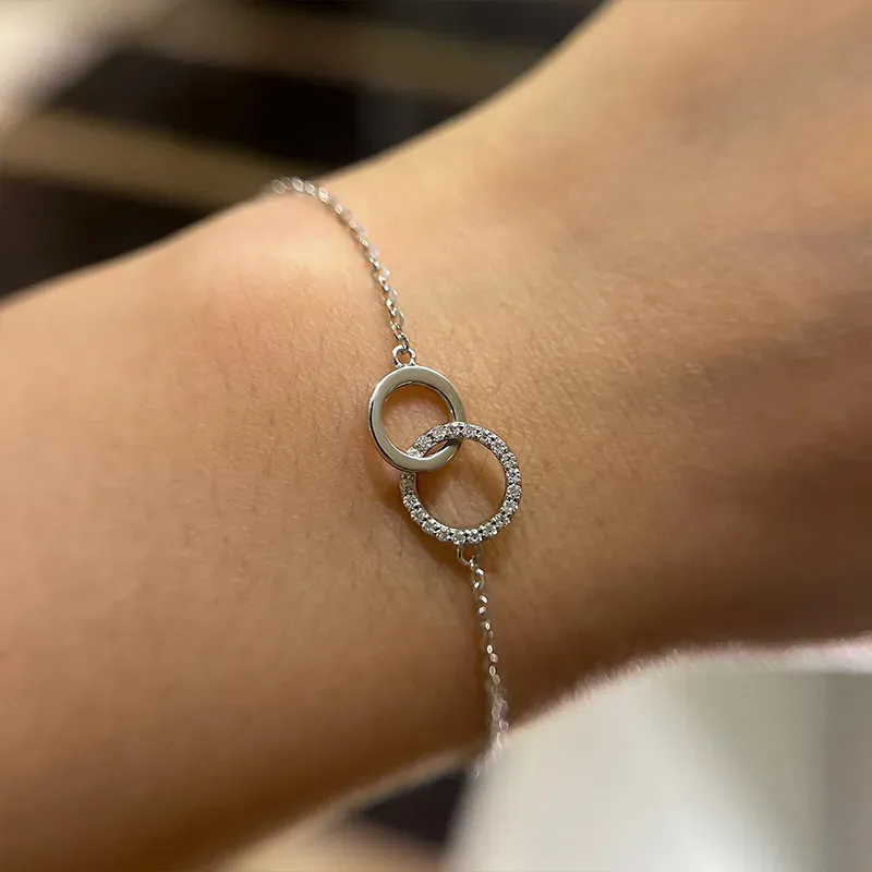 Louily Moissanite M?biusband Bracelet Instant Shine Shine Bright