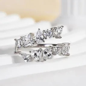 Petite Accent Gold Accent Louily Special Open Design Wedding Band