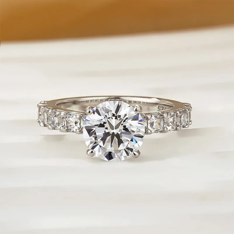 Finest Accent Shine Appeal Louily Timeless Round Cut Engagement Ring