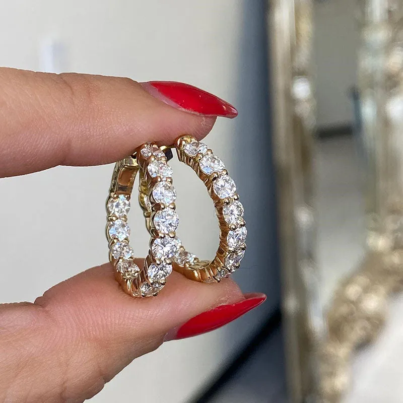 Classic Spark Handmade Details Louily Unique Hoop Earrings In Sterling Silver