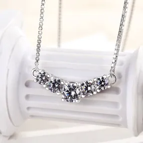 Chic Contour Louily Unique V-shaped Round Cut Necklace