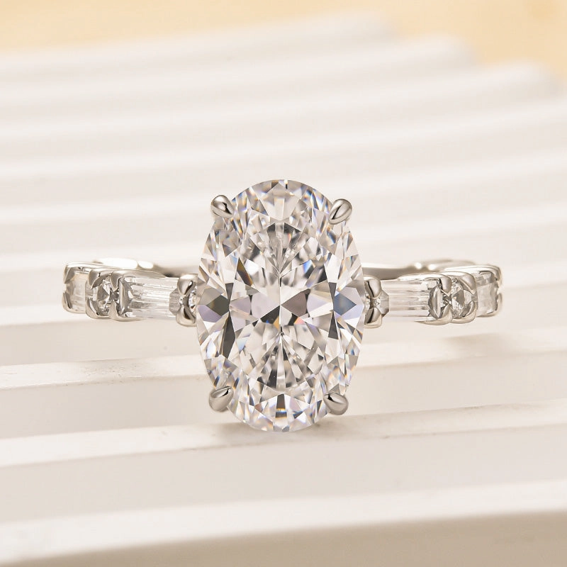 Louily Fashion 3.5Ct Oval Cut Travel Ring For Women Beauty Touch Vogue Feature