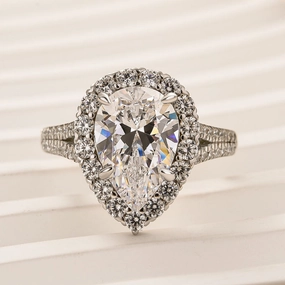 Cultural Event Special Look Louily Luxurious 2.5Ct Pear Cut Engagement Ring In Sterling Silver