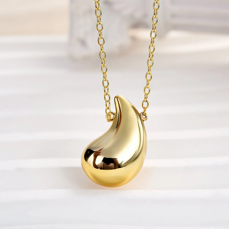 Radiant Jewelry Look Louily Minimalist Teardrop Necklace In Sterling Silver