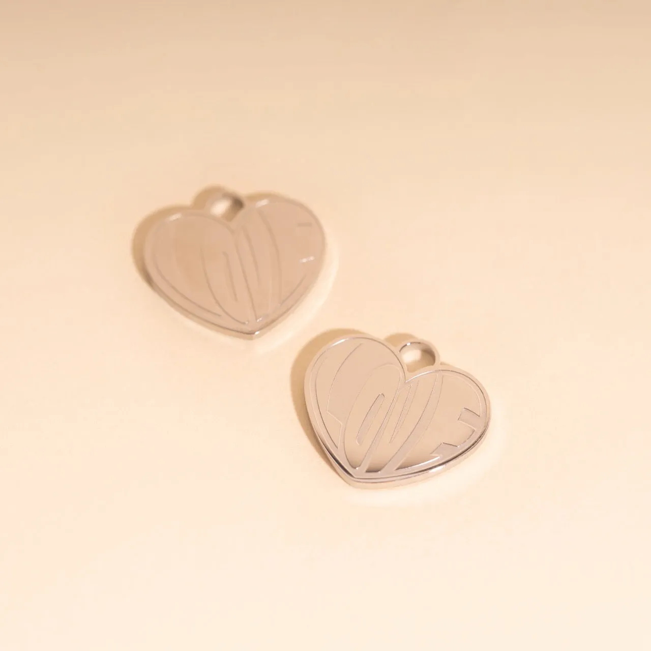 Safe Choice Love Huggie Hoop Charms