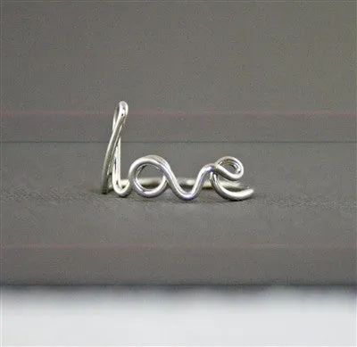 Modern Decoration LOVE RING WITH SWAROVSKI CRYSTAL