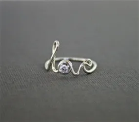 Beautiful Embellishment Petite Touch LOVE RING WITH SWAROVSKI CRYSTAL