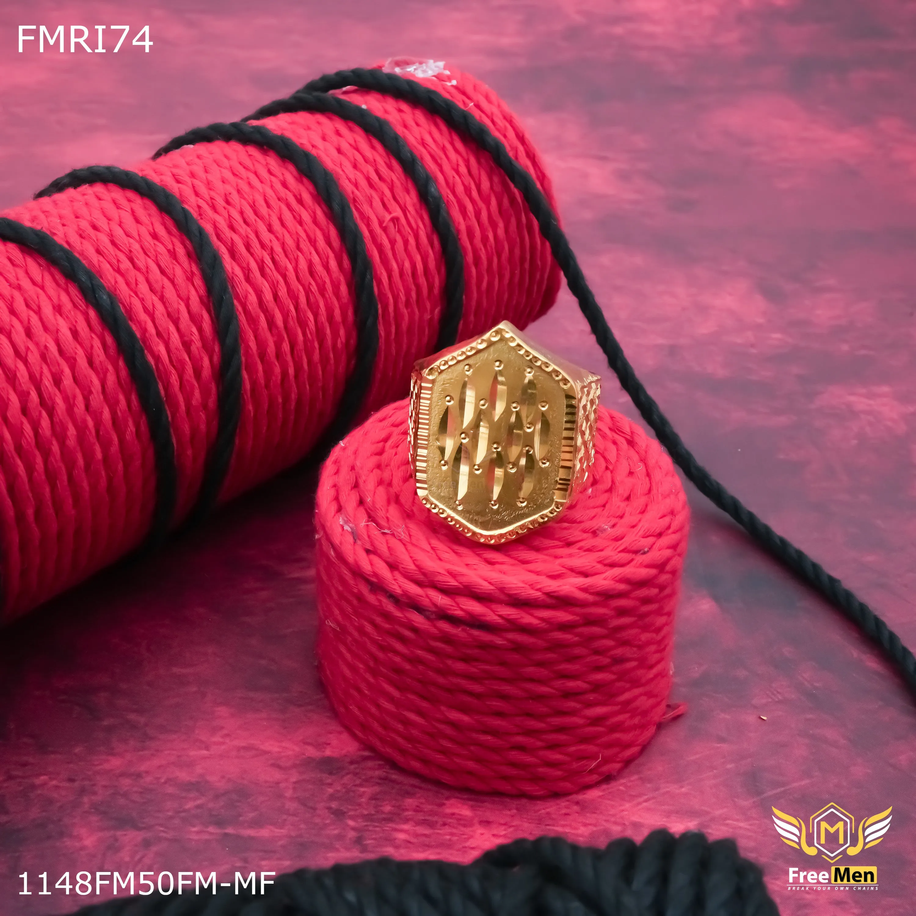 Freemen Tilak design IGP ring for men - FMRI74 Matching Set National Symbol