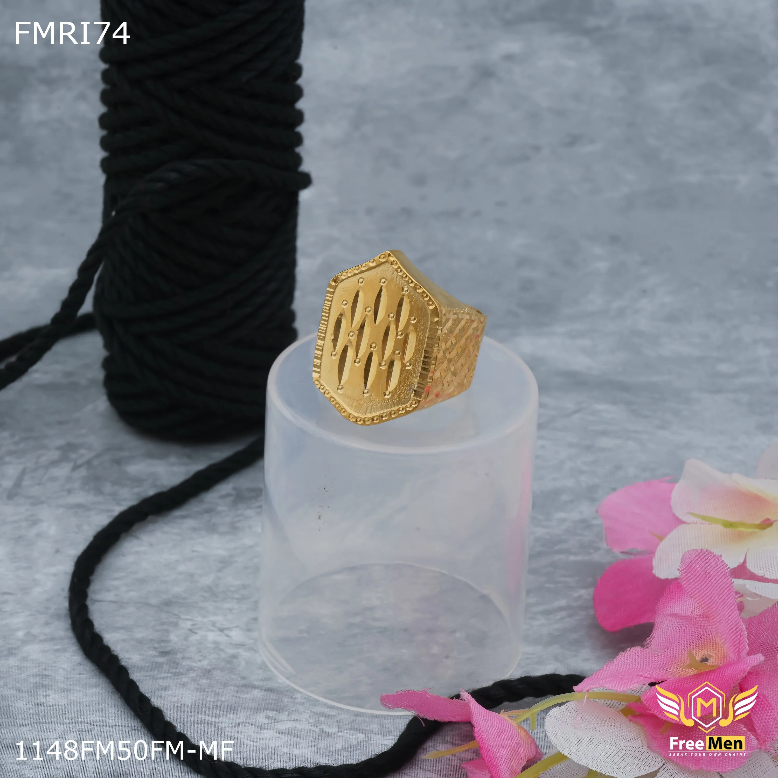 Sparkling Adornment Freemen Tilak design IGP ring for men - FMRI74