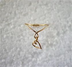 Gloss Detail Strong Adornment Heart Dangle