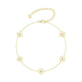 Sunset Style Lucky Hearts Four Leaf Clover Bracelet