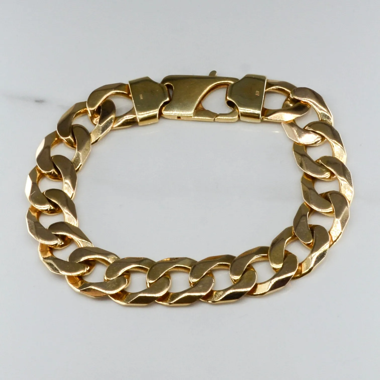 Subtle Elegance 10k Yellow Gold Curb Chain Bracelet | 8" |