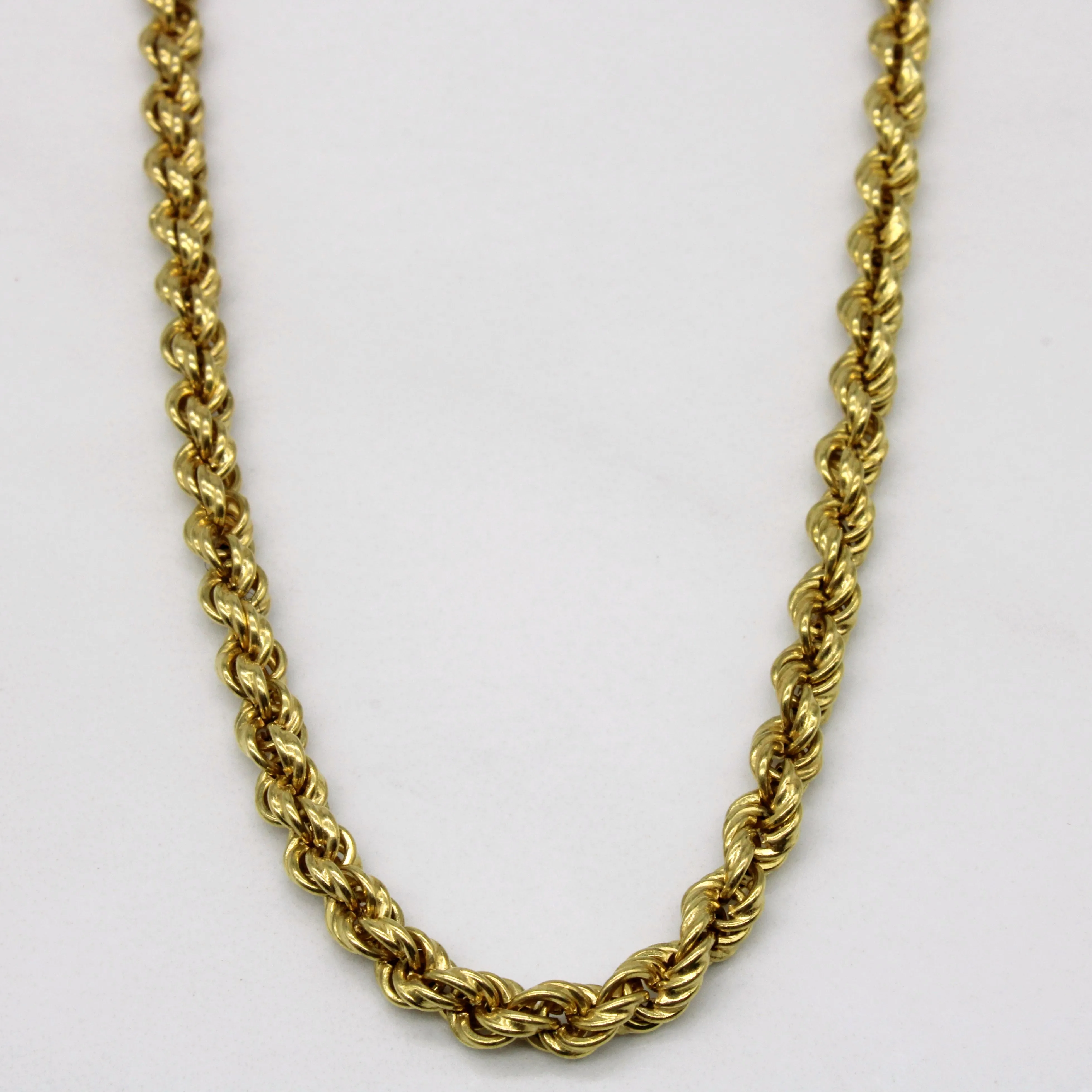 18k Yellow Gold Rope Chain | 18" | Timeless Pieces Weekend Glow