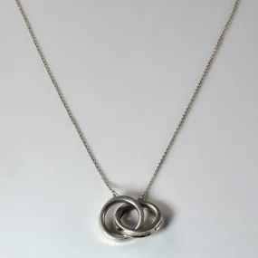 Delicate Highlight Retro Vibe 'Tiffany & Co.' Tiffany 1837? Interlocking Circles Pendant