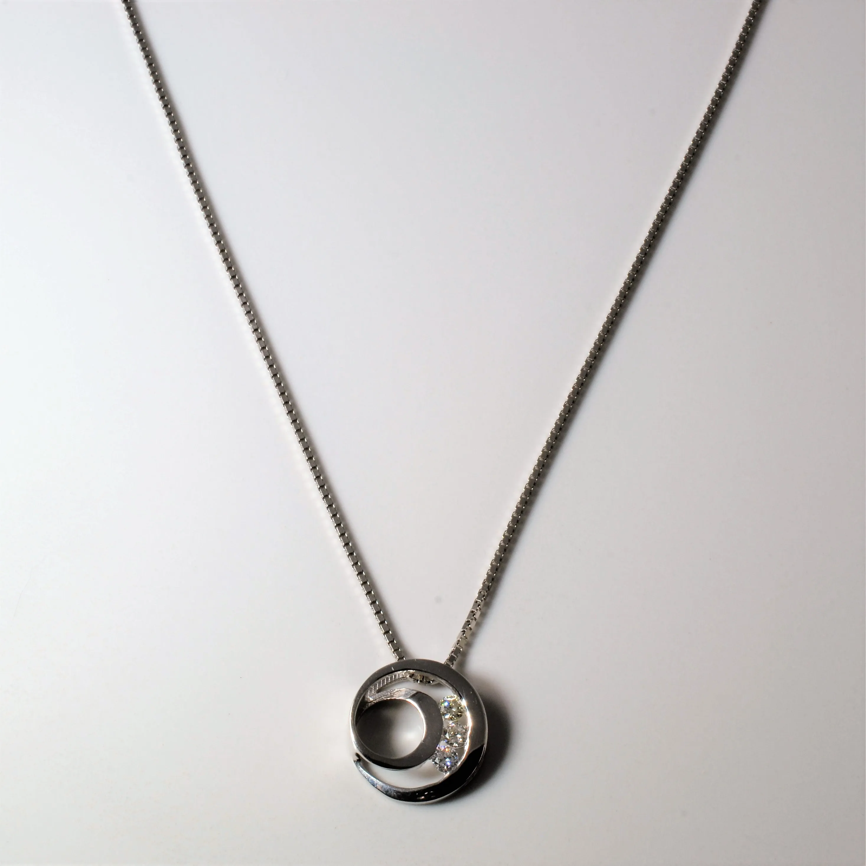 Handmade Craft Exclusive Charm Diamond Swirl Necklace | 0.33ctw | 20"|