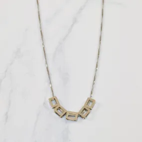 Platinum Open Box Necklace | 16" | Elegant Look Lightweight Fit
