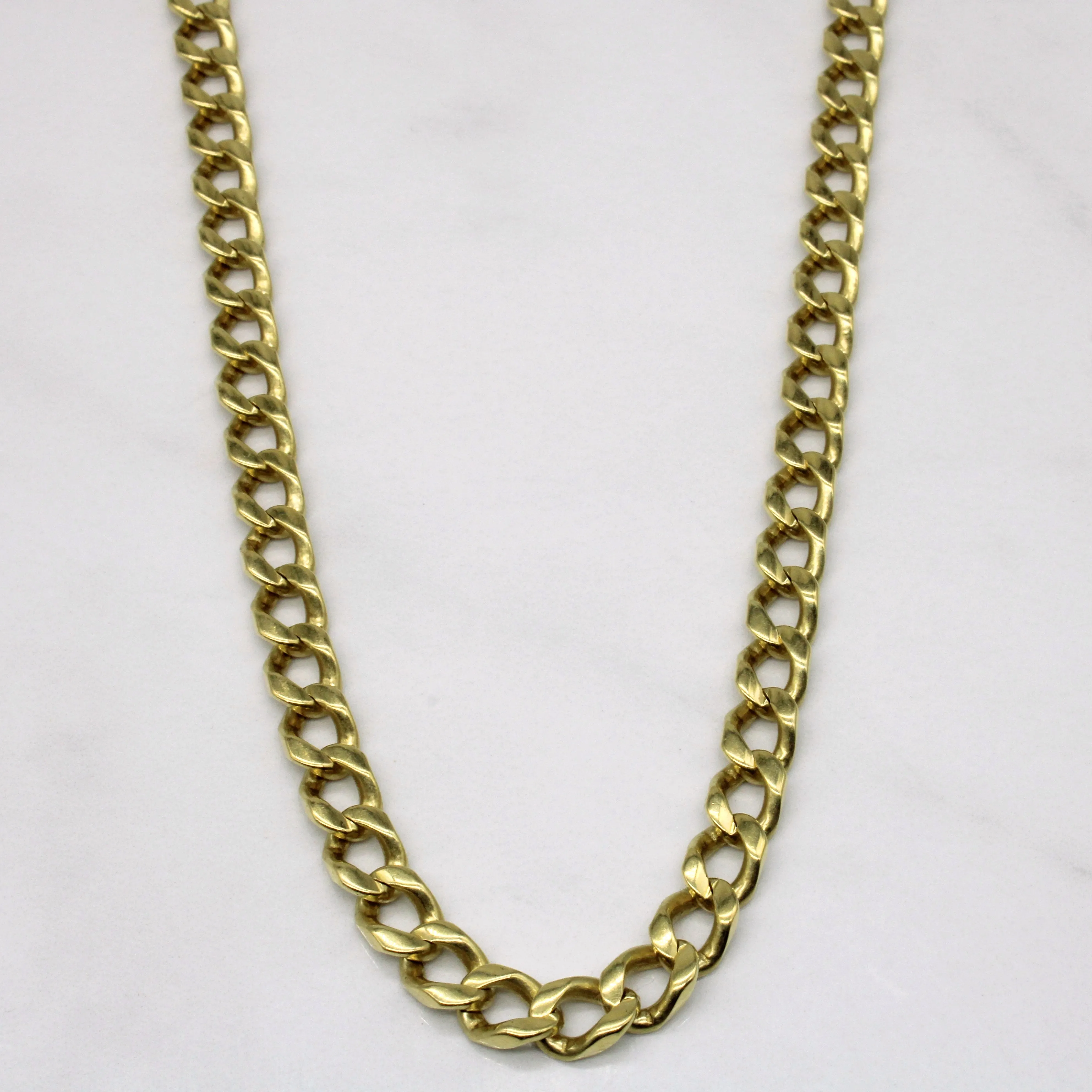 18k Yellow Gold Curb Link Chain | 22" | Effortless Match