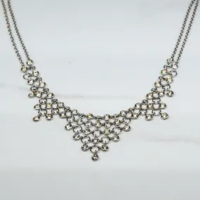 Sparkling finish Unique Style Diamond Chain Mail Necklace | 2.70ctw | 17" |