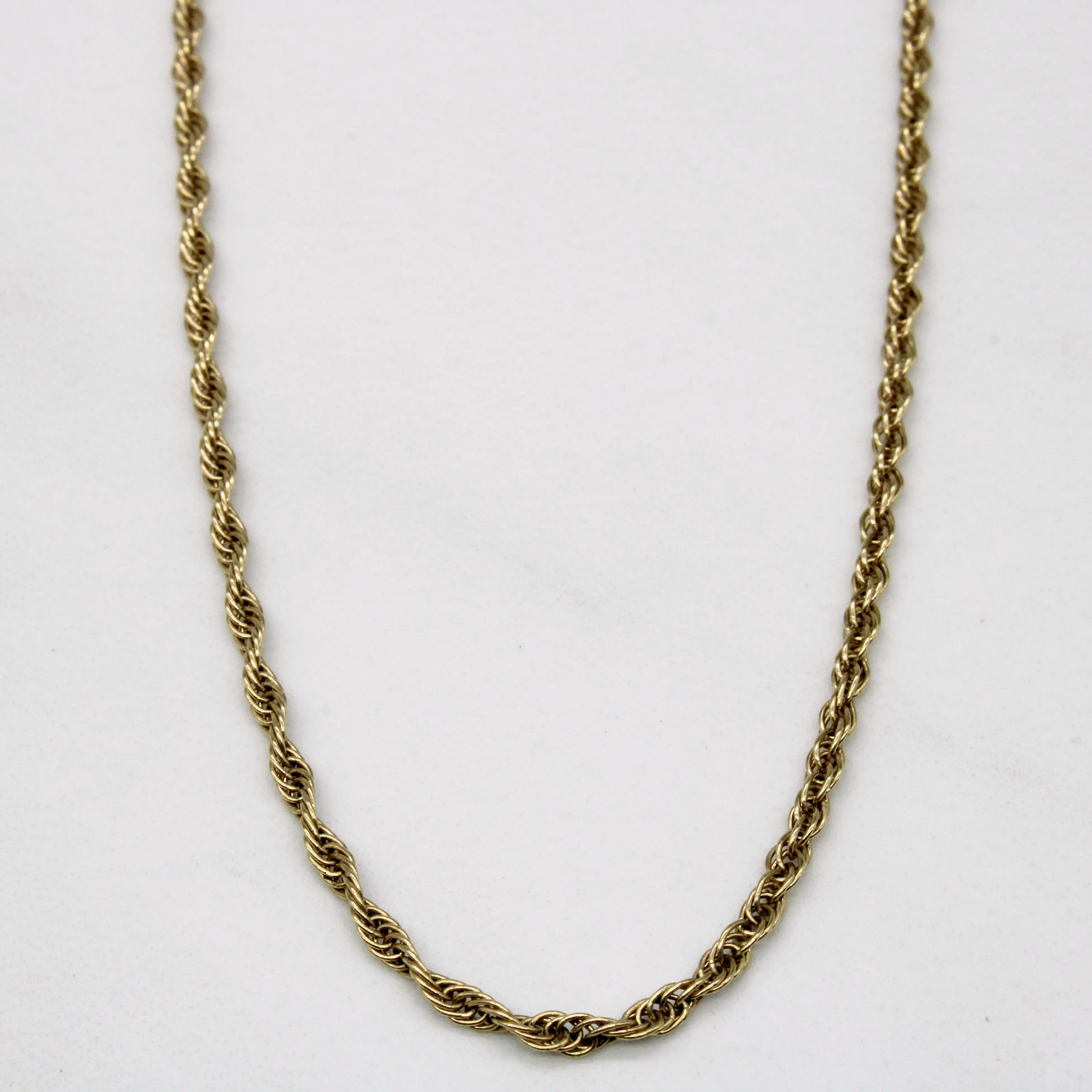 10k Yellow Gold Rope Chain | 18" | Polished Feature Exquisite Jewelry