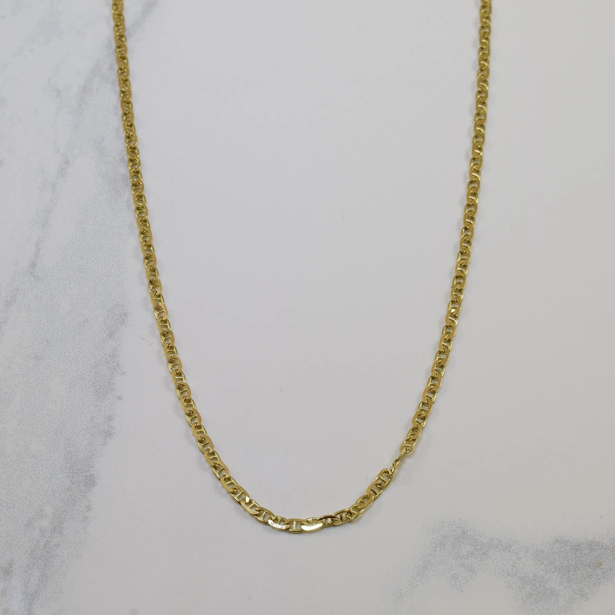 14k Yellow Gold Anchor Chain | 20" | Sleek Shine