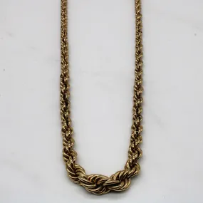 14k Yellow Gold Graduated Rope Chain | 20" | Modern Duo Shiny Jewelry Touch