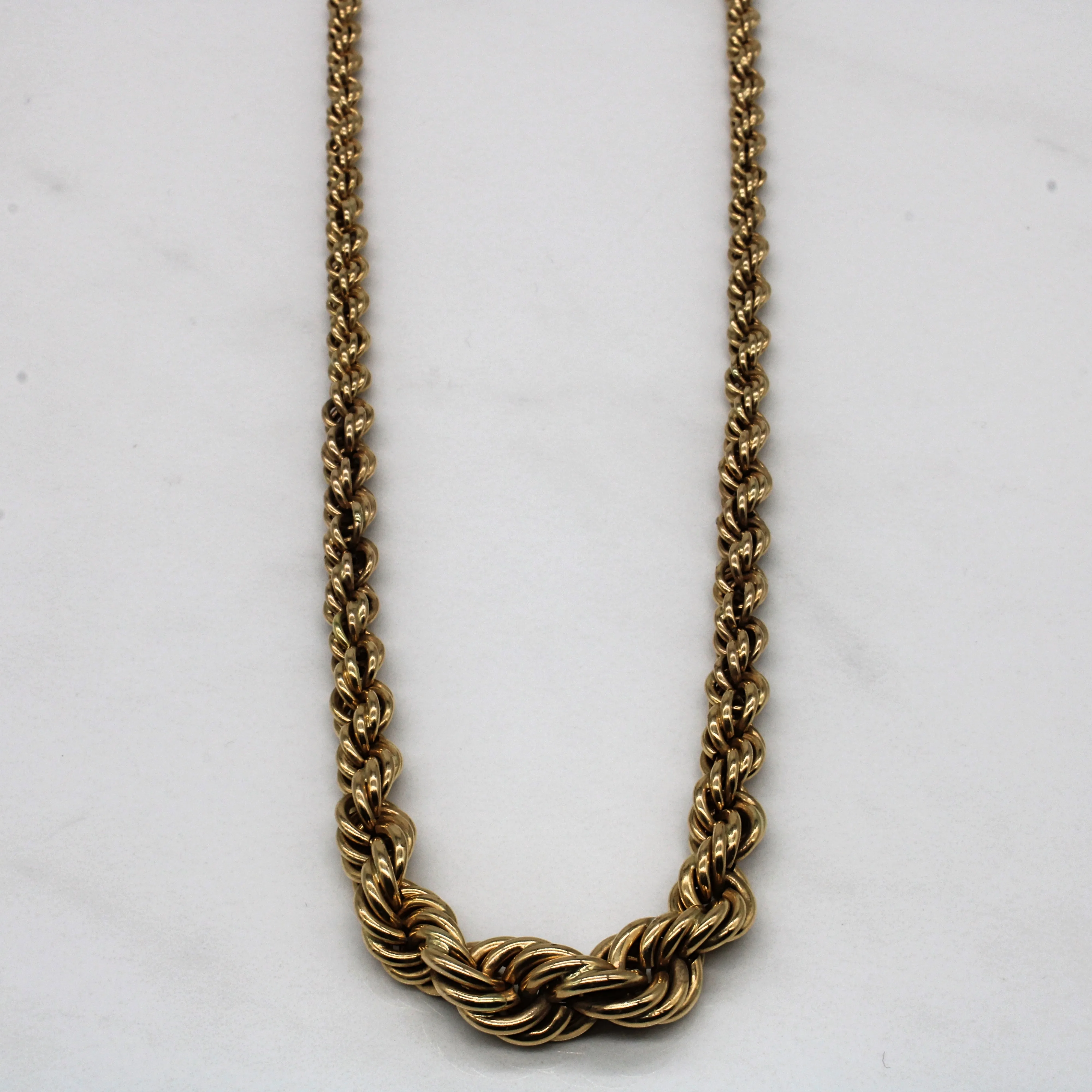 14k Yellow Gold Graduated Rope Chain | 20" | Modern Duo Shiny Jewelry Touch